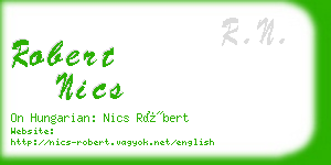 robert nics business card